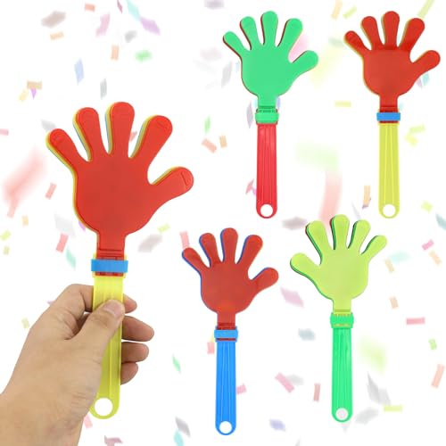 JRSHIRLEYLTD 24cm Tokaneit Krachmacher Händeklatschen Spielzeug,4 Stück Kunststoff Handklöppel, Requisiten für Festliche Atmosphäre, Verschiedene Händeklatschen für Partykonzerte von JRSHIRLEYLTD