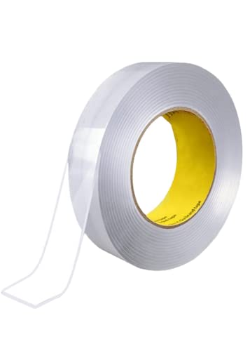 JRZDFXS Doppelseitiges Klebeband Wiederverwendung Transparent Kleber Wasserdicht Traceless Nano Tape Geeignet für Küche Badezimmer Zubehör (30mm) von JRZDFXS