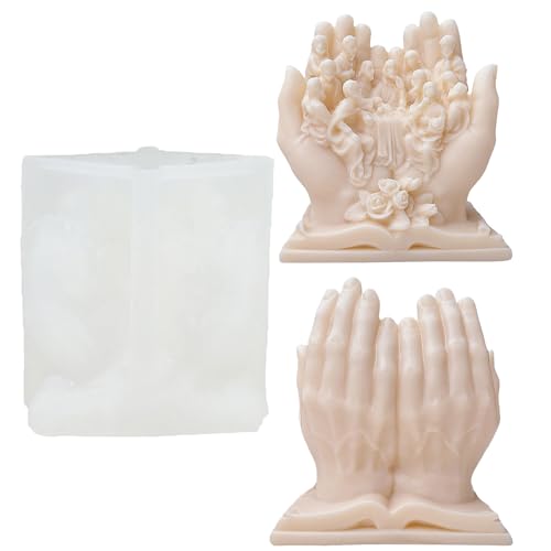 JS MOLD Kerzenform Silikon,3D Jesus Familie Silikonform Kerzen,Figur Kerzenformen zum Gießen,DIY Kerzengießformen für Duftkerze Heimdekoration Ornamente Handwerk von JS MOLD