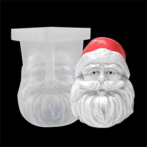 JS MOLD Silikonform Kerzenform 3D Weihnachts Kerzenform Kerzenform Zum Gießen,DIY Kerzengießform für die Herstellung von Kerzen, Aromasteinen, Schokolade (Weihnachtsmann) von JS MOLD