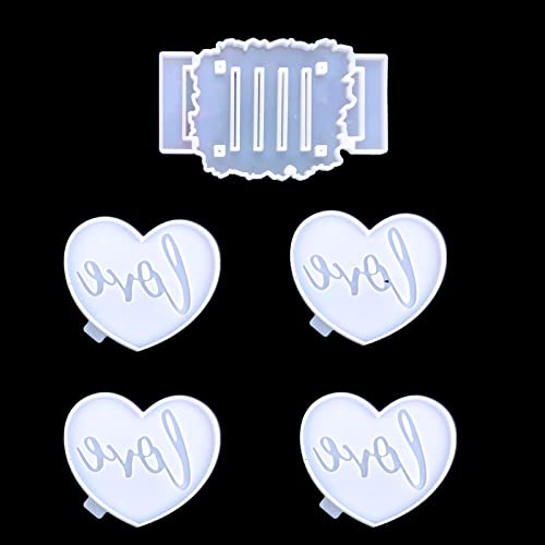 1 Set Herz-Untersetzer mit Aufbewahrungsboden, Epoxidharz-Form, handgefertigte Silikonform von JSGHGDF