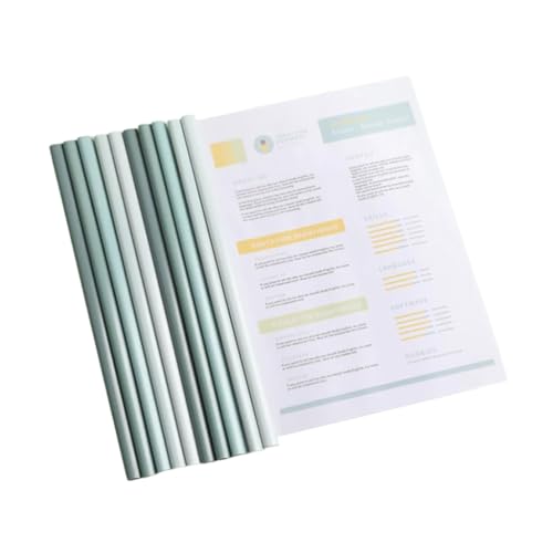 10 x Berichtsmappen mit Schiebestange, 60 Blatt Kapazität, Binder-Papierschutz, Berichtsmappen mit transparentem Deckel von JSGHGDF