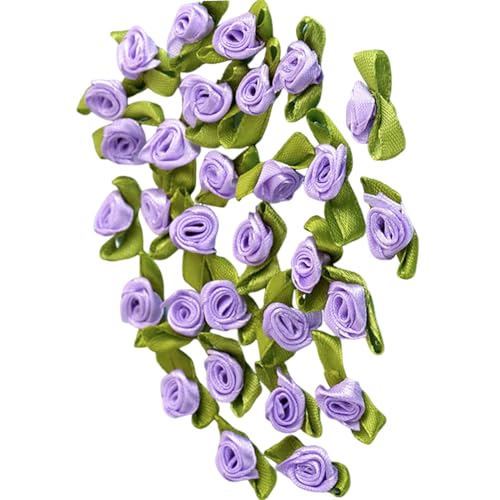 100 Stück kleine Rose Blume gepolsterte Applikationen Patches Handwerk Kleidung Nähen Zubehör Frau Haarband Applikationen von JSGHGDF