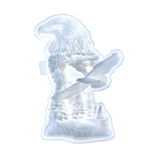 3D-Adler-Silikonform, Tier, Desktop-Ornament, Kristall, Epoxidharz, Gießform, Basteln, Heimdekorationszubehör von JSGHGDF