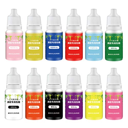 Epoxidharz-Pigment-Set, transparent, Epoxidharz, UV-Harz, Farbstoff, Pigmentharz, Farbstoff, Farbstoff, Farbstoff, Farbstoff, Farbstoff, Farbbeständigkeit, 12 Farben von JSGHGDF