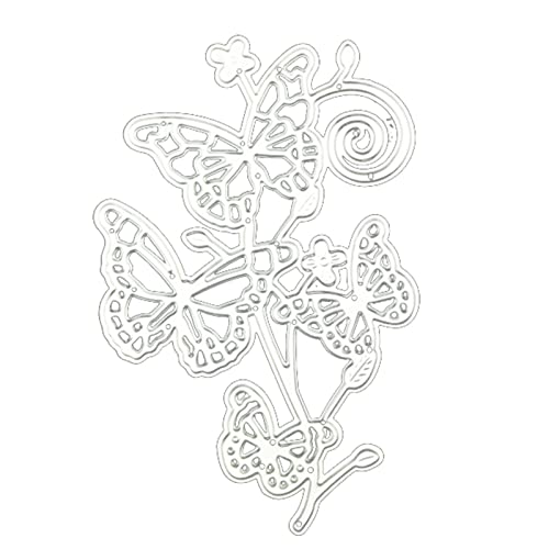 Four for Butterfly Flower Boarder Metall-Stanzformen, Schablone, Prägung von JSGHGDF