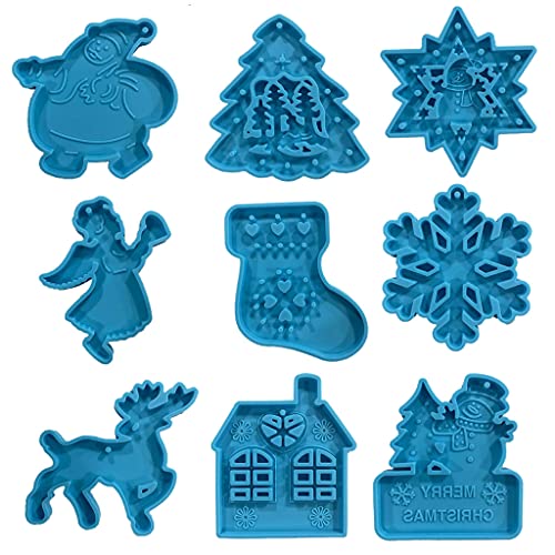 Glänzende Harz-Formen für Weihnachten, Schlüsselanhänger, Anhänger, Schmuck, Epoxidharz, Bastelformen von JSGHGDF