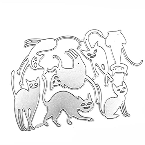 Halloween-Katzen-Stanzformen aus Karbonstahl, für Scrapbooking, Fotoalbum, Papierkarten, dekorative Karten, Kanten von JSGHGDF