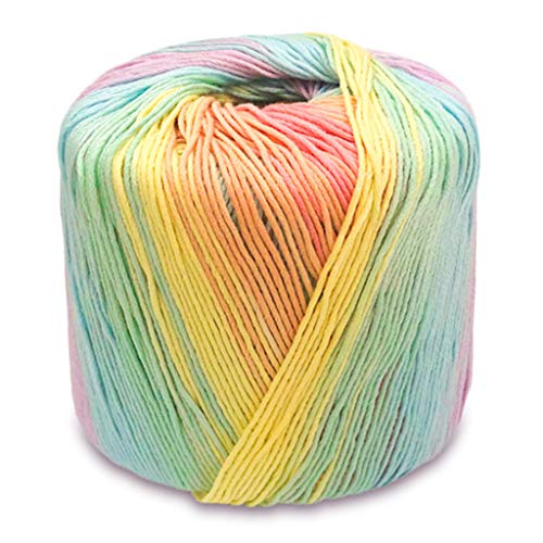 JSGHGDF 40 g, 8 Stränge, Fantasy-Dyed Bright Rainbow Colorful Cotton Lace Yarn Hand Knitting Crochet Thread For Shawl Scarf Sweater Garment Supplies von JSGHGDF