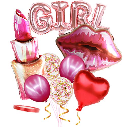 JSGHGDF 9 x Lippenstifte, rot, Valentinstag-Dekoration, Partyzubehör, Make-up von JSGHGDF