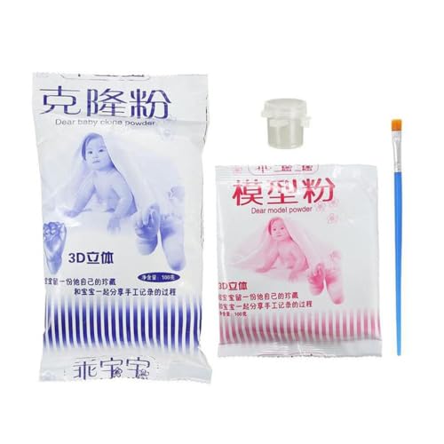 JSGHGDF Baby Hand Fuß Moulding Powder Baby Growth Casting Powder Handabdruck Fußabdruck Familie von JSGHGDF