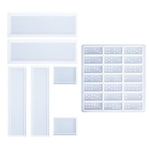JSGHGDF Domino-Kristall-Form, ES-Aufbewahrungsbox, Kunstharz, Gießform, Basteln, Schmuck, für Koffer, Silikonform, handgefertigt von JSGHGDF