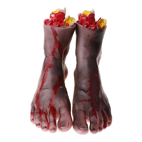 JSGHGDF Halloween Halloween Gruselige Blutige Horror Hand & Füße Gruselige realistische gebrochene Knochenhände von JSGHGDF