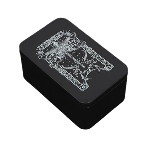 JSGHGDF Rechteckige Metall Kartenbox Spielkarten Tarot Behälter Schmuck Aufbewahrungskoffer Verpackung Pokerspiel Leere Pokerkarten Aufbewahrungsbox von JSGHGDF