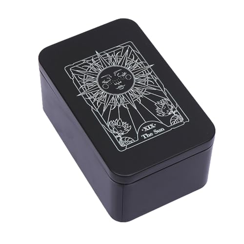 JSGHGDF Rechteckige Metall Kartenbox Spielkarten Tarot Behälter Schmuck Aufbewahrungskoffer Verpackung Pokerspiel Leere Pokerkarten Aufbewahrungsbox von JSGHGDF