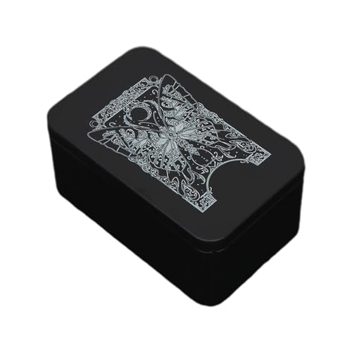 JSGHGDF Rechteckige Metall Kartenbox Spielkarten Tarot Behälter Schmuck Aufbewahrungskoffer Verpackung Pokerspiel Leere Pokerkarten Aufbewahrungsbox von JSGHGDF