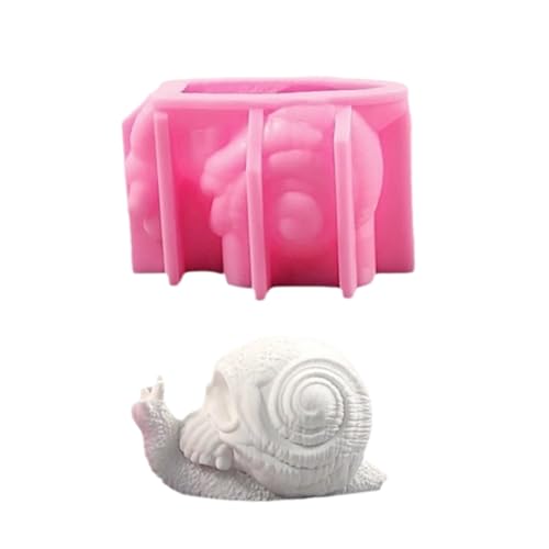 JSGHGDF Silikonformen mit Totenkopf-Schnecke für Heimdekoration, Epoxidharz, Gips-Silikonformen, Fondant-Silikon, medium, M von JSGHGDF