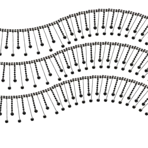 Mehrzweck-Strass-Kette, Fransen-Kette, zum Aufnähen, Applikation für Handwerk, Kleidung, Dekoration und Taillenketten-Dekoration von JSGHGDF