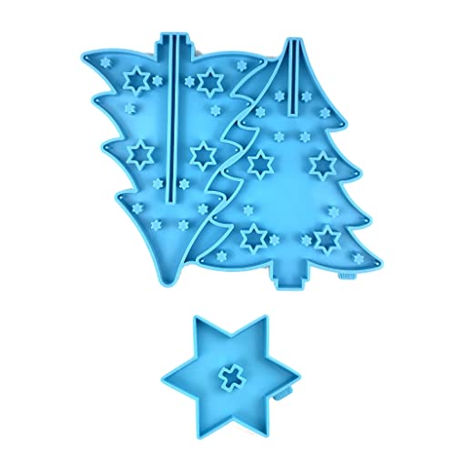 Weihnachtsbaum-Harz-Formen-Set, Weihnachtsbaum, Silikon, Epoxidharz, Gießformen für Handwerk, Tischdekoration, Heimdekoration von JSGHGDF
