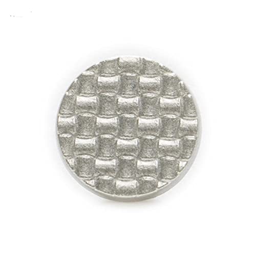 knöpfe 5 stücke mode runde gitter metall schirmtaste button buttons passen kleidung mantel reparatur nähen dekor ersetzen und handwerk machen 15-25mm schöne knöpfe ( Color : Silver , Size : 18mm ) von JSJJRGB