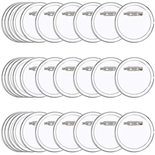 JSMTKJ 50PCS Buttons Selber Machen ohne Buttonmaschine Transparente DIY Ansteckbuttons Set 45mm selber machen Transparente DIY Ansteckbuttons für Foto Bild Kleidung von JSMTKJ