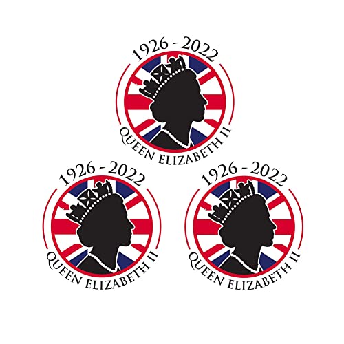 JSNKJLMN Queen Elizabeth II Gedenkaufkleber 1926–2022 Merch Trauer Die Königin Elizabeth II Aufkleber Dekoration von JSNKJLMN