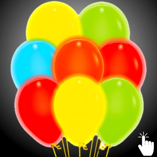 20 Led Helium Ballons Leuchtende Luftballons mit Licht Bunt Geeignet Geburtstagsdeko Mädchen Junge Kindergeburtstag Halloween Weihnachten Deko Party Zubehör - Newest im Ballon von JSQAUTOR