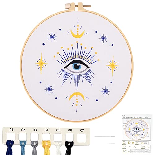 JSRQT Gestempeltes Stickerei Starter Kit Embroidery Set für Anfänger Erwachsene Cross Stitch Kit Stickerei Set Kreuzstich-Sets Stickerei Tool Kit DIY Kreuzstich Stickerei Set Kreuzstich Kit von JSRQT