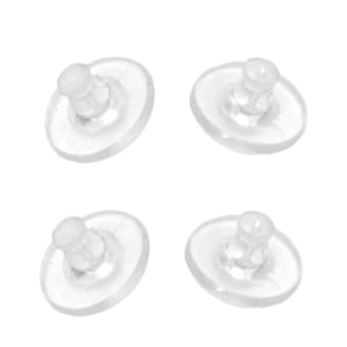 100 Stück transparente Gummi-Ohrring-Stopper, sichere Ohrstecker, Zubehör, Ohrringe, Verschlüsse für Schmuckliebhaber, Taschenfreundlicher Ohrringschutz von JSZDFSV