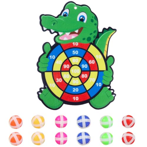 JTKREW Dinosaurier Spielzeug für Kinder 3–9, 76cm Klett Dartscheibe Drinnen und Draußen Hängendes Dart Wurfspiel Set, Geburtstagsgeschenke für Kinder 4–10 von JTKREW