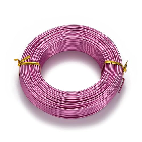 JTKSSCS Aludraht 1 Roll Multi-Colors Aluminum Wire Jewelry Findings for Jewelry Making DIY Necklace Bracelet 0.8mm 1mm 1.5mm 2mm 3mm 4mm 5mm 6mm(Camellia,0.5-0.6mm 280m) von JTKSSCS