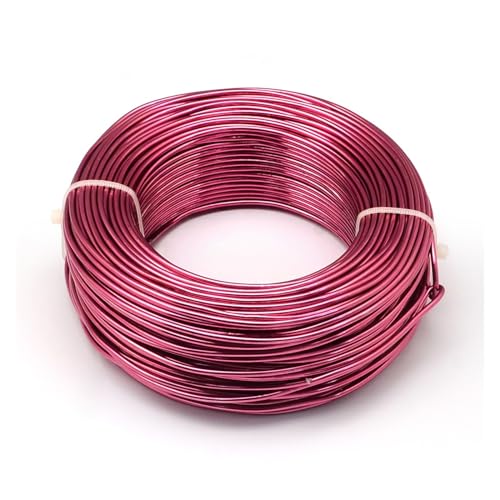 JTKSSCS Aludraht 1 Roll Multi-Colors Aluminum Wire Jewelry Findings for Jewelry Making DIY Necklace Bracelet 0.8mm 1mm 1.5mm 2mm 3mm 4mm 5mm 6mm(Cerise,0.8mm 300m) von JTKSSCS