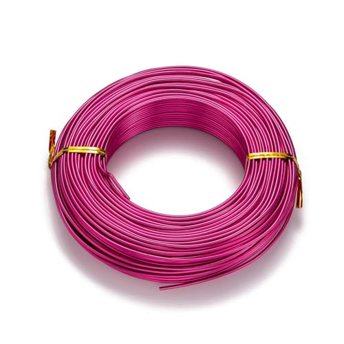 JTKSSCS Aludraht 1 Roll Multi-Colors Aluminum Wire Jewelry Findings for Jewelry Making DIY Necklace Bracelet 0.8mm 1mm 1.5mm 2mm 3mm 4mm 5mm 6mm(MediumVioletRed,0.8mm 300m) von JTKSSCS