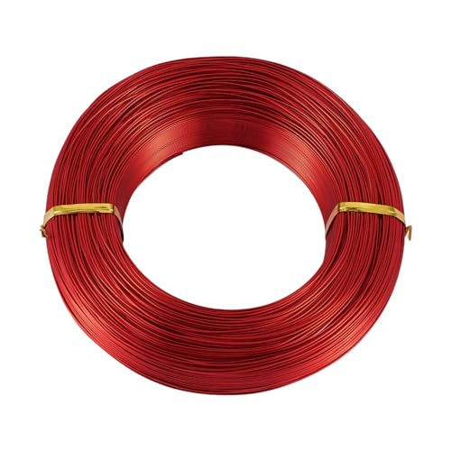 JTKSSCS Aludraht 1 Roll Multi-Colors Aluminum Wire Jewelry Findings for Jewelry Making DIY Necklace Bracelet 0.8mm 1mm 1.5mm 2mm 3mm 4mm 5mm 6mm(Red,0.8mm 300m) von JTKSSCS