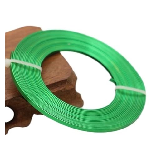 JTKSSCS Aludraht 5meter/stück 3mmX1mm (3mm breite 1mm Dicke) flach Aluminium draht Aluminium Handwerk for DIY Halskette Armbänder Schmuck Machen(Green) von JTKSSCS