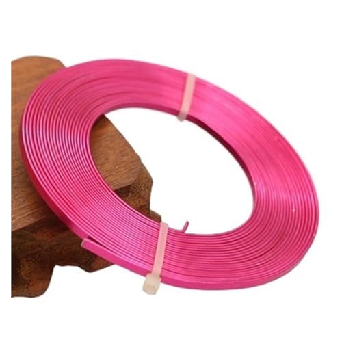 JTKSSCS Aludraht 5meter/stück 3mmX1mm (3mm breite 1mm Dicke) flach Aluminium draht Aluminium Handwerk for DIY Halskette Armbänder Schmuck Machen(Rose) von JTKSSCS