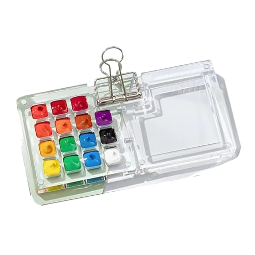 JTKSSCS Aquarell Reise Set 1pc 8/15 Stil Farbe Box Mini Aquarell Farbe Box Tragbare Malerei Buch Skizzieren Reise Malerei(15) von JTKSSCS