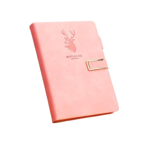 JTKSSCS Inspirierende Notizbücher 2 stücke 360 ​​Blätter Business Notebook Schnalle Notebook Multi Farbe Verdickt A5 Leder Notebook Schreibwaren(Pink) von JTKSSCS