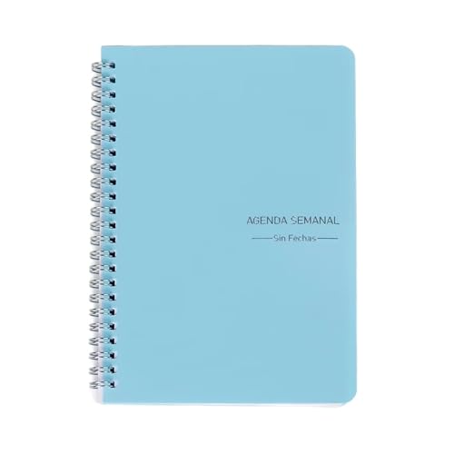 JTKSSCS Inspirierende Notizbücher 2 stücke A5 Agenda Planer Notebook Tagebuch Wöchentlich Planer Ziel Gewohnheit Zeitpläne Journal Notebooks for Schule Schreibwaren Büro(Blue-Spanish) von JTKSSCS