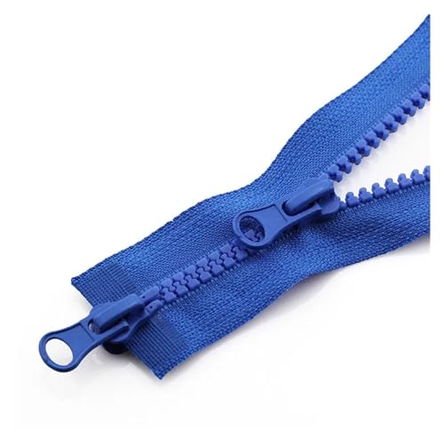 JTKSSCS Reißverschluss 80/90 cm Doppelschieber Open-End-Reißverschluss Jacke Reißverschlussschloss for DIY Handarbeit Nähen Reißverschluss Dekorationszubehör(Blue,80CM_5#) von JTKSSCS