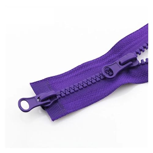 JTKSSCS Reißverschluss 80/90 cm Doppelschieber Open-End-Reißverschluss Jacke Reißverschlussschloss for DIY Handarbeit Nähen Reißverschluss Dekorationszubehör(Purple,80CM_5#) von JTKSSCS