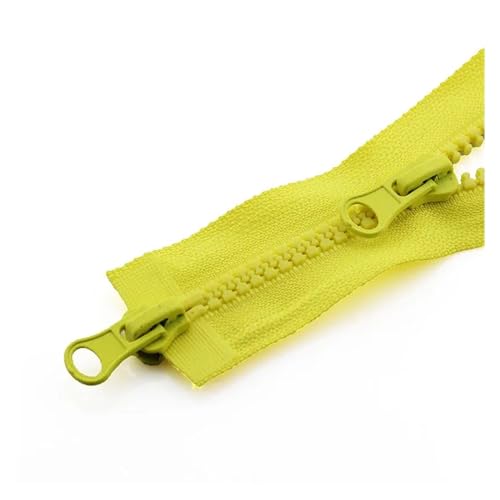 JTKSSCS Reißverschluss 80/90 cm Doppelschieber Open-End-Reißverschluss Jacke Reißverschlussschloss for DIY Handarbeit Nähen Reißverschluss Dekorationszubehör(Yellow,80CM_5#) von JTKSSCS