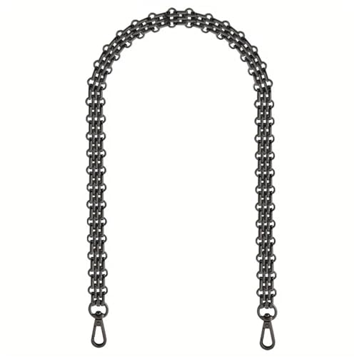 JTKSSCS Taschenkette Verlängerungskette 1PC Metallkette Geldbörse Griff Schultergurt Ersatz High-End-Damentasche Lederwaren Fünfreihige erweiterte Umhängetaschenkette(Black,Total 30cm) von JTKSSCS