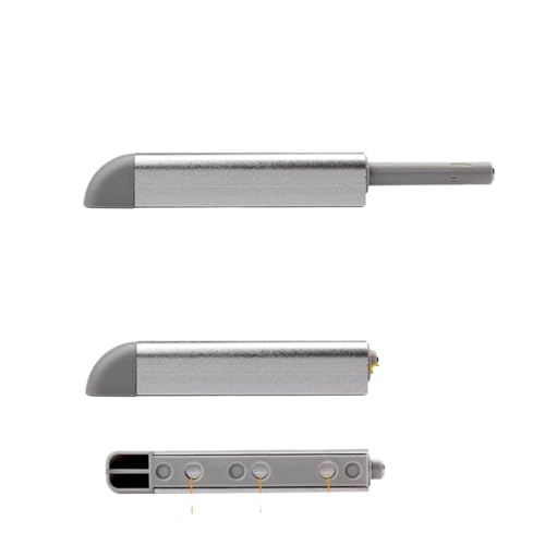 JTKSSCS Türschnapper 3 Stücke Unsichtbare Schrankverschlüsse Push-to-Open Touch-Release Türverschluss Scharnier for Schrank Schublade Tür Dämpfer Puffer(Silver) von JTKSSCS