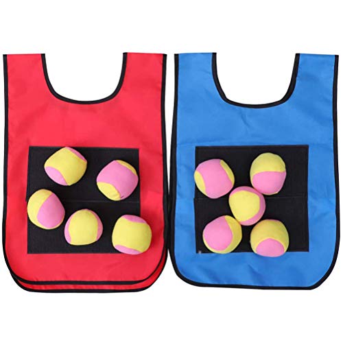 JTLB Klettballspiel Zielwesten Wurfspiel mit Klebejacke Klettball Weste Set Kinder Zielwesten Wurfziel Spiel Wurfball Klettwesten Wurfspiele Outdoor Spielzeug von JTLB