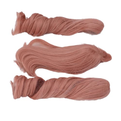 JTLB Kugelgelenkpuppenperücke Doppelponytail Lockiges Haar Griff Clip Weiches Synthetische Römische Locken Karotte Farbe (1/6 15.5-17,5 cm Kopfumfang) von JTLB