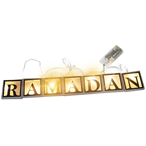 JTLB LED Lichterkettenvorhang Ramadan Dekoration, Eid Mubarak Dekorative Schnur beleuchtet Lichter Stereo Lampe LED Ramadan Kareem Dekoration Zubehör Muslim Islam-Partei Supplie von JTLB