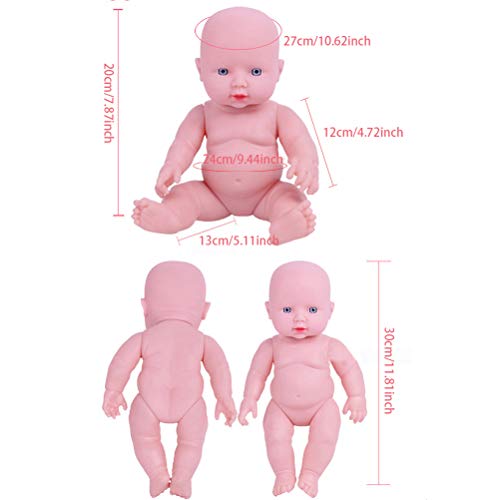 JTLB Lebensechte 30-cm-Puppe, Babypuppe, Spielzeug-Vinylpuppe für, Mädchen, mit Rotierenden Gelenken, Perfektes für Früherziehung, Kindergarten, Fotografie (Rosa) von JTLB