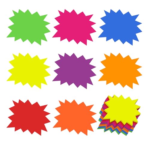 200 Blatt Fluoreszierende, Bunte Preisschilder, Beschreibbare Preisschilder, Preisschilder Für Kleidung, Spielzeug-Verkaufsschilder, Einzelhandelsetiketten (8 Farben) von JTMKYO