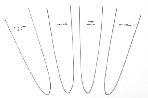 Silber-Lötdraht für Schmuck, 4 Arten, leicht weich, weich, mittel und hart, hergestellt in den USA von JTS